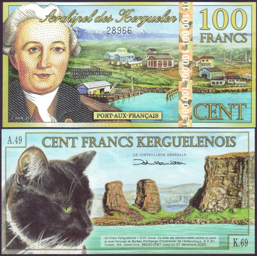 2012 Kerguelen 100 Francs (Unc) L001833